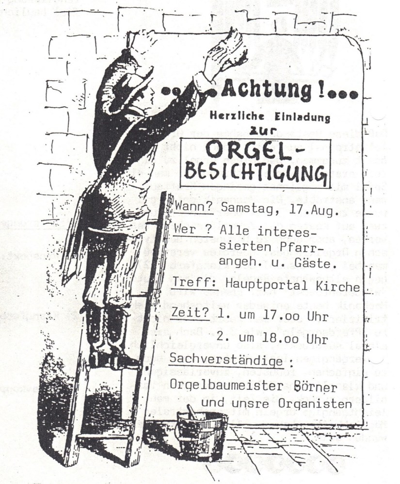 Orgelbesichtigung1985